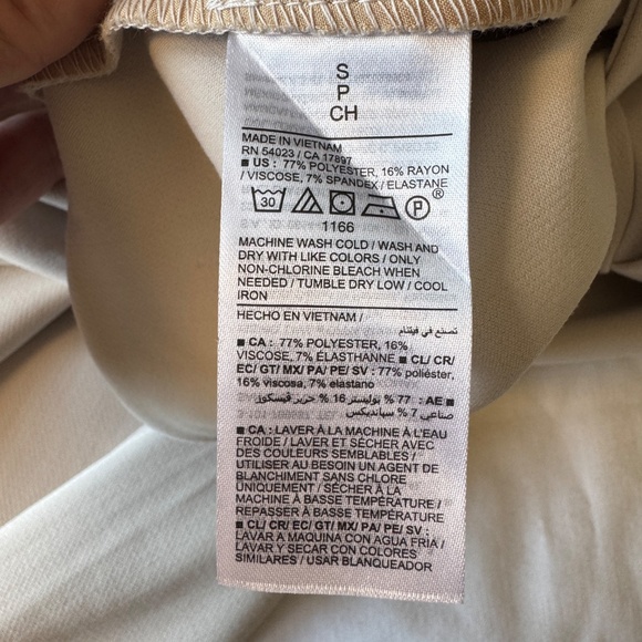 Old Navy Extra High Rise Taylor Wide Leg Trousers Cream Size Small Office Career - Picture 8 of 14